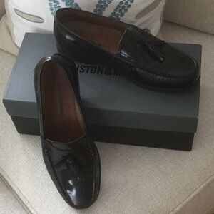 Johnston & Murphy Black Slip-On Loafers Patent Leather